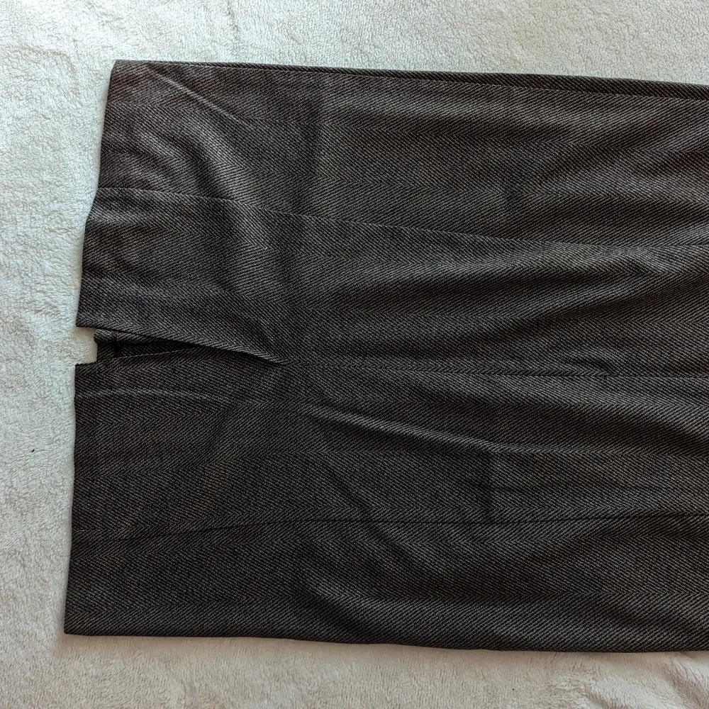 Chocolate brown tweed skirt suit jacket sz 8 skirt sz 12 - Picture 8 of 16